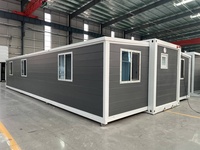 Casa Contenedor Prefabricada de Acero Ligero de Lujo de 20 pies con Techo a Dos Aguas y Terraza Envolvente, Módulo Rápido Transpirable con Certificación CE