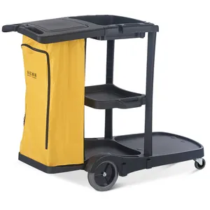 Multifunction Restaurant Hotel Cleaning Trolley Bar Cart Janitor Cart Service Laundry Cart
