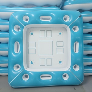 Table de poker <span class=keywords><strong>gonflable</strong></span> 100x100cm, jeu flottant pour adultes avec porte-gobelets et bar à glace - Product Image 2