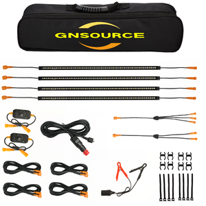 Penjualan terlaris 2024 16.5*9MM profil saklar aluminium IP67 kustom tahan air merah/amber + putih LED Kit bilah lampu Strip Kemah - Product Image 1