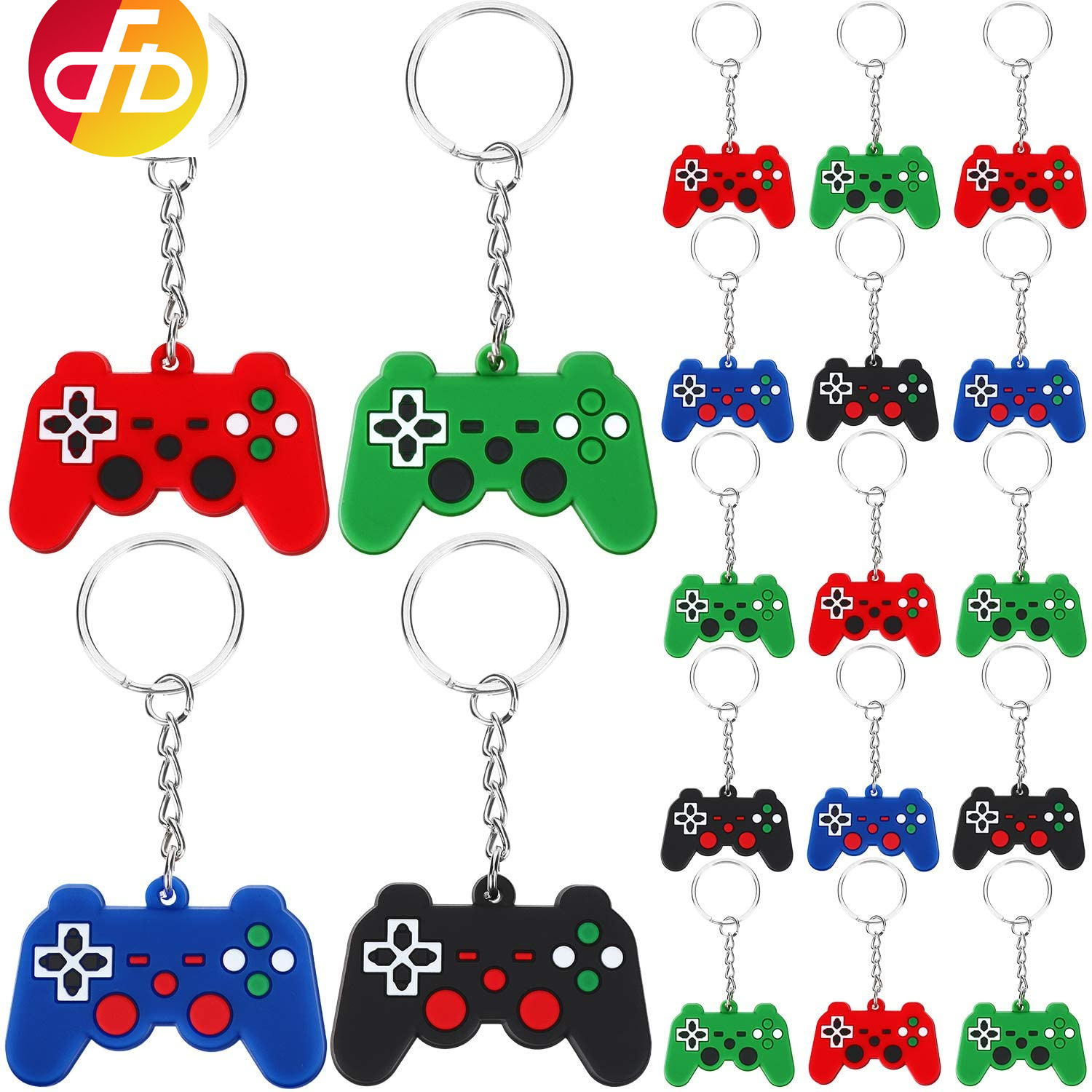 Mini Pop Het Zintuiglijke Controller Speelgoed Sleutelhanger-Tie-Geverfd Silicone Push Bubble Relief Nieuwigheid Speelgoed Video Spel Sleutel keten