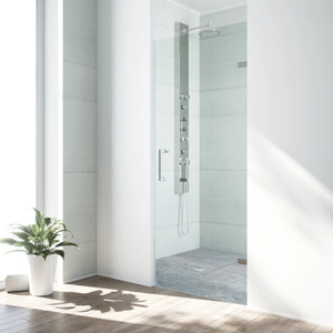 Baignoire verre <span class=keywords><strong>douche</strong></span> cloison Chrome poli charnière simple écran de <span class=keywords><strong>douche</strong></span> 304 mur sans cadre à porte charnière en verre - Product Image 5