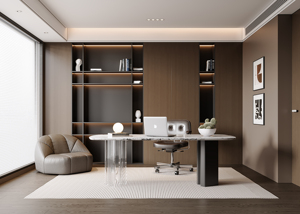 Jingshun Tùy Chỉnh Nhà Hiện Đại Tủ Sách Với Cửa Kính Bàn Chủ Phòng Khách Lưu Trữ Nội Thất Tủ Mềm Gần Bản Lề - Product Image 4