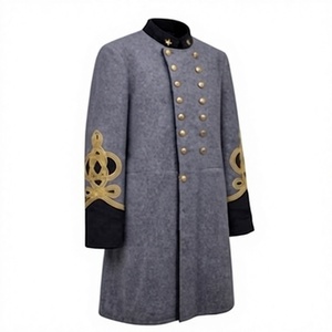 Manteau d'uniforme historique gris pour homme, à double boutonnage, pour événements costumés - Product Image 3