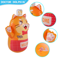 Sac de frappe gonflable en PVC motif chat de dessin animé Doctor Dolphin pour enfants de 6 à 8 ans, léger et durable, idéal pour l'extérieur, vente en gros