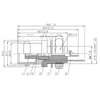 Connecteur coaxial femelle BNC de connecteur coaxial de BNC-KY de classe supérieure avec le fil