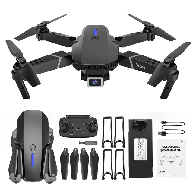 E88 Amazon Best Sell RC Quadcopters & Multirotors 4k HD Aerial Photography Folding Remote Control Drone Cheap for Beginners