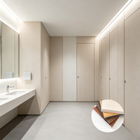 Système de cloisons de toilettes en PVC expansé Sintra solide anti-corrosion pour cabines de toilettes et sanitaires