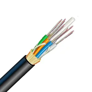 ADSS 24 48 çekirdekli hava fiber optik kablo G652D SM tek PE kılıf 50-100m açıklık metre başına dış mekan kablosu fiyat