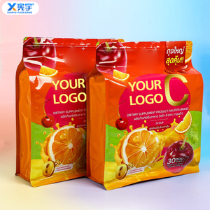 Sachet en aluminium à fond plat à huit soudures OEM, anti-odeur, en Mylar, pour protéines de lactosérum, poudre de fruits et suppléments vitaminiques - Product Image 2