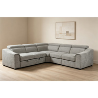 Sofá Cama Convertible en Forma de L de 3 Plazas con Almacenamiento, Tapizado en Tela, para Dormitorio, Modelo The Leader Lit