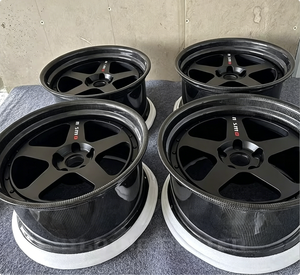 Nouvelles jantes JUWA <span class=keywords><strong>Carbon</strong></span> 2 pièces, finition noire mate, à rayons concaves, 18-22 pouces, 5x120/114.3, 20 mm ET, pour Skyline BNR34 GTR 2002 - Product Image 1