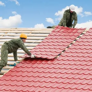 Azulejo de techo de resina sintética, plástico recubierto con ASA, fácil de instalar, 35 años de vida