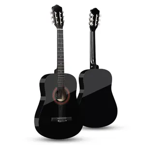 बिक्री के लिए सबसे सस्ता गिटार 6 स्ट्रिंग 38 इंच क्लासिक गिटार पुलिंदा रॉड ध्वनिक गिटार