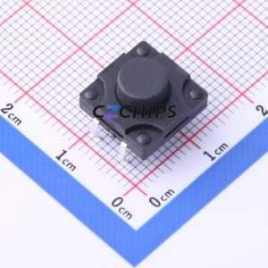 TS-KG10D-BB65F Tactile Switch Through hole Component THT,12x12mm Switch Single Pole Single Throw Round Button 2.5N Through Hole - Product Image 1