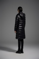 Veste matelassée longue à capuche brillante pour femme BECHANCE, imperméable, réversible, matelassée, manteau d'hiver chaud, léger, vêtement d'extérieur tendance