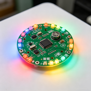 Carte de contrôle PCBA personnalisée pour anneau lumineux LED RGB, alimentation Type C, assemblage de circuits imprimés ODM OEM - Product Image 2
