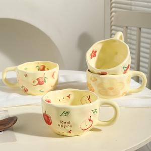 Vendita <span class=keywords><strong>a</strong></span> caldo irregolare in fiore pizzicato <span class=keywords><strong>a</strong></span> <span class=keywords><strong>mano</strong></span> in ceramica <span class=keywords><strong>tazze</strong></span> da caffè in <span class=keywords><strong>porcellana</strong></span> floreale tazza da latte tazza da caffè per regalo - Product Image 2