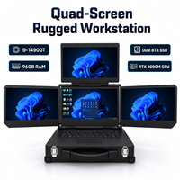 AI Edge Computing Workstation Intel Core I9-14900T 96GB RAM 16TB SSD RTX4090M High Performance Graphics Rugged All-in-one OEM