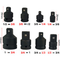 Adaptateur de douille hexagonale en matériau CR-MO plaqué noir tête de Conversion de clé électrique adaptateur de réducteur de douille d'impact d'air