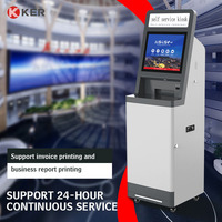 Kiosque de paiement en libre-service tactile 19 pouces avec lecteur de codes-barres, scanner QR, imprimante A4 et processeur Intel Core i3 – Meilleures ventes