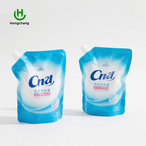 Pochette à bec verseur personnalisable en direct d'usine <span class=keywords><strong>pour</strong></span> adoucissant textile, en PE, avec joint anti-fuite, capacité 1L, design facile à verser - Product Image 2