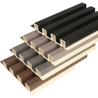 Panel de Pared 3D WPC de Estilo Moderno para Decoración de Interiores, Impermeable y Resistente al Fuego, Nuevo Diseño de Panel de Pared Acanalado WPC para Uso en Hoteles