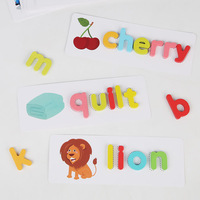 Tarjetas de Ejercicios de Ortografía Personalizadas, Bloques de Alfabeto, Juegos de Mesa de Rompecabezas de Emparejamiento, Juguetes Educativos de Aprendizaje para Niños y Niñas