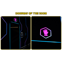 Panneau lumineux interactif LED RGB 3-en-1 en plastique avec boutons poussoirs pour jeux muraux, équipement de salle d'évasion et de parc d'attractions, certifié CE