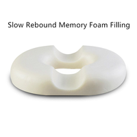 Coussin de siège en mousse à mémoire de forme pour hémorroïdes Oreiller Anneau de beignet Siège orthopédique pour bureau à domicile Fauteuil roulant Coccyx Soulagement de la douleur