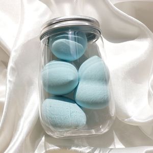 Ensemble de 4 éponges de maquillage lavables en forme d'œuf avec éponges de beauté en bouteille pour l'application de liquides, crèmes et poudres - Product Image 6