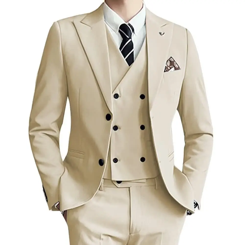 OEM Trajes De Hombre Slim Fit Groom Wedding Business Tuxedo Suit Formal Gentleman 3 Pieces Blazer Designs For Set Men Suits