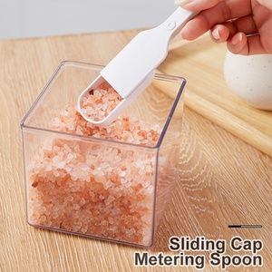 White Plastic Adjustable <b>Measuring</b> <b>Spoon</b> With Plastic Slide Cover for Kitchen Seasoning Baking Powdered Milk Coffee Granulated - Product Image 6