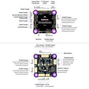 RadioLink CrossRace con OSD Integrado, Controlador de Vuelo de Carreras de 12 Canales, FPV APM Betaflight, ESC 4 en 1 para <span class=keywords><strong>DJI</strong></span> HD O3, <span class=keywords><strong>Dron</strong></span> Plug-and-Play - Product Image 5