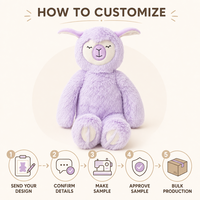 Boneka Alpaca Plush Kustom Langsung dari Pabrik, Berdasarkan Desain OEM ODM, Boneka Karakter Isi Dakron untuk Merek IP Asli