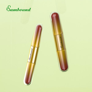 Brillo de labios de lujo al mejor precio, tubo PET de doble extremo de 6ml con cuerpo transparente y tapas de rosca elegantes para marcas Premium - Product Image 1