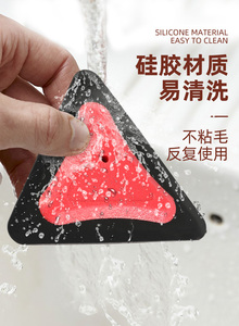 Cepillo para Desempañar Ventanas de Coche, Limpiador de Pelo de Mascotas, Raspador de Agua Triangular de Silicona, Limpiaparabrisas para Lavado de Coches - Product Image 6