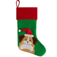 Chaussette de Noël, sac cadeau, décorations de chaussettes de Noël transfrontalières pour animaux de compagnie, bonhomme de neige, pendentifs pour sapin de Noël, chaussettes bonhomme de neige et renne