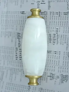 โคมไฟตั้งโต๊ะทรงยุโรป ประดับพู่ทองแดงแท้ ฐานหินอ่อน โคมไฟหินคลาวด์ สำหรับห้องนอน โต๊ะทำงาน ของตกแต่งบ้าน พร้อมอุปกรณ์ประกอบ - Product Image 5