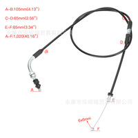 Câble d'accélérateur Jinrui 1020 pour moto tout-terrain GY6 150cc, pièce de rechange en acier, commande d'embrayage