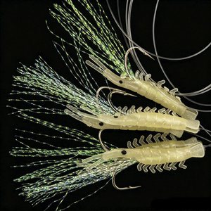 Esca Luminosa Bionica a Forma di Gamberetto con Amo a Stringa, Rig per Esche Vive in Acciaio Inossidabile per Pesca in Mare, Carpa Crucian, Duecento - Product Image 3
