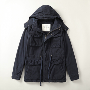 Veste de travail matelassée rétro kaki pour <span class=keywords><strong>homme</strong></span>, épaisse, à multiples poches, pour l'hiver, avec capuche, <span class=keywords><strong>mi</strong></span>-longue, pour l'extérieur - Product Image 2