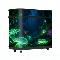 Consola Portátil GOLDENANT para DJ, Mesa de Bar Móvil, Recepción Curva, Soporte para Eventos y Exhibiciones, Pantalla LED GOB P1.8 para Interiores