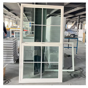 가정용 주거 및 아파트 프로젝트 PVC 재료를위한 미국식 단일 Hung 비닐 <span class=keywords><strong>UPVC</strong></span> 창 수직 슬라이딩 디자인 - Product Image 4