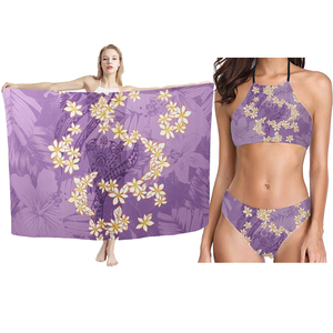 <span class=keywords><strong>Pareo</strong></span> de Playa <span class=keywords><strong>Grande</strong></span> para Mujer, Tipo Sarong, Estampado, de Algodón Twill, 1 Pieza - Product Image 2