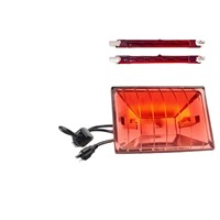 Lampe chauffante infrarouge à quartz réglable pour poulailler, suspendue, pour poussins, étanche, anti-surchauffe, carrée, extérieure