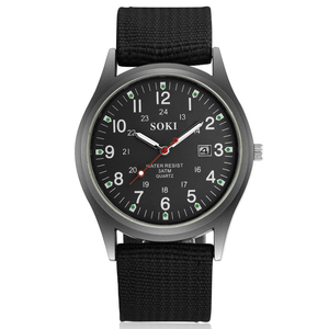 <span class=keywords><strong>Reloj</strong></span> <span class=keywords><strong>SOKI</strong></span> S1128 para Hombre, Deportivo, con Correa de Nailon, Cuarzo, Clásico, de Lujo, con Esfera Grande, Regalo, <span class=keywords><strong>Reloj</strong></span> Masculino - Product Image 2