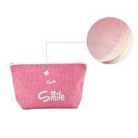 Pochette de maquillage imprimée personnalisée populaire chaude Jute comme sac cosmétique porte-monnaie