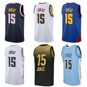 เสื้อบาสเก็ตบอลผู้ชาย nikola jokic เสื้อปักโลโก้กีฬาคลาสสิก - Product Image 1