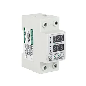 30A 40A 50A 63A 80A 100A Din Rail 220V 230V Digital Adjustable Over and Under Voltage Current Protective Device Protector Device